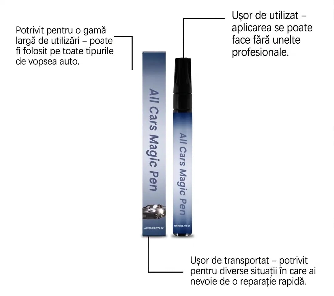 Creion Magic pentru Zgârieturi Auto – Universal, Orice Culoare